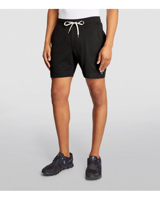vuori Black Ponto Performance Sweat Shorts for men