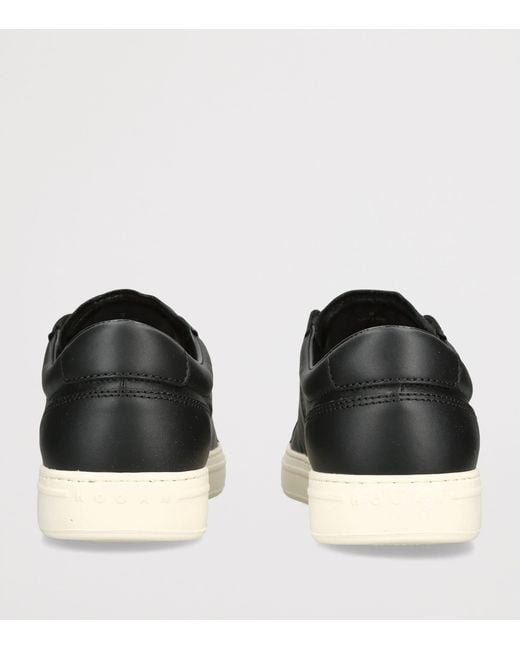 Hogan Black Leather H668 Slip-On Sneakers for men