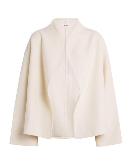 Soft Goat White Wool-Cashmere Short Jacket