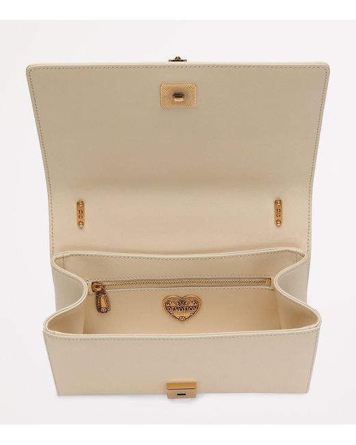 Dolce & Gabbana Natural Leather Devotion Shoulder Bag