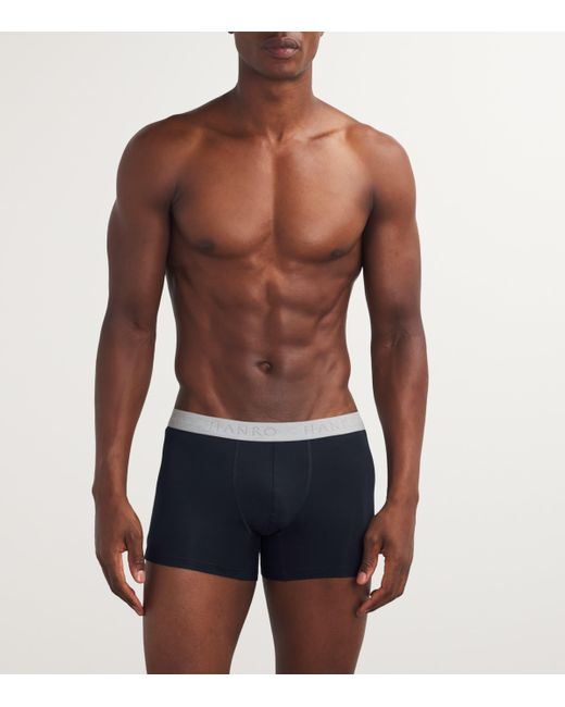 Hanro Blue Cotton-Blend Essential Trunks for men