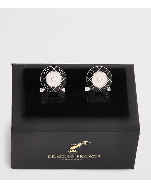 Deakin & Francis Black Diamond And Mother-Of-Pearl Cufflinks for men
