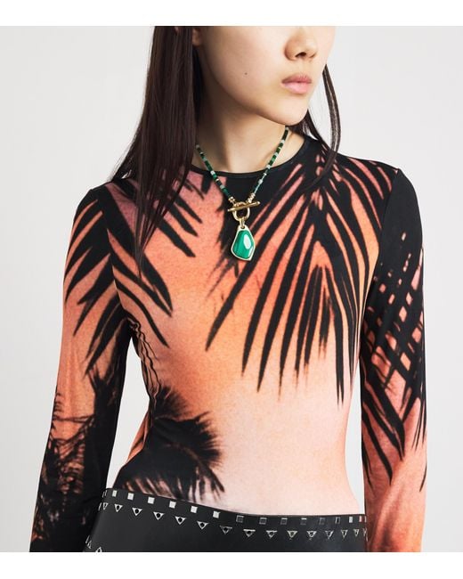 Rabanne Pink Long-Sleeve Thunderstorm T-Shirt