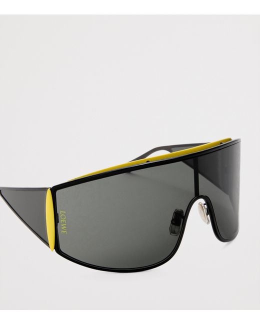 Loewe Gray Metal Speed Shield Sunglasses