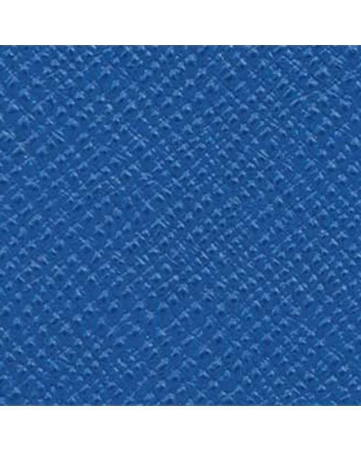 Smythson Blue Panama Leather Compact Card Holder for men