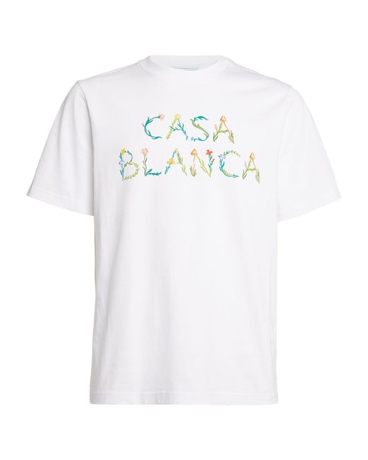 CASABLANCA White L'arche Fleure Logo T-shirt for men
