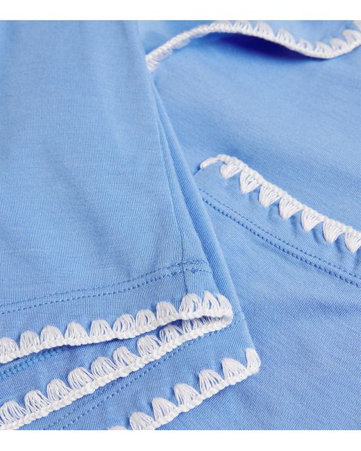 Eberjey Blue Frida Short Pyjama Set