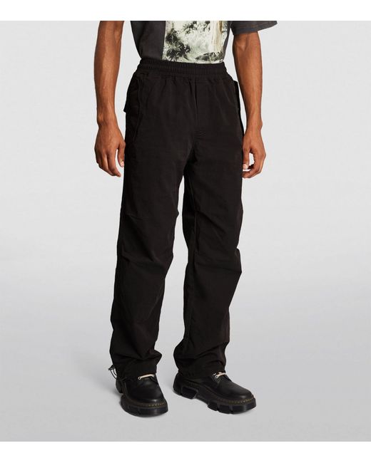 Represent Black Ripstop Parachute Trousers for men