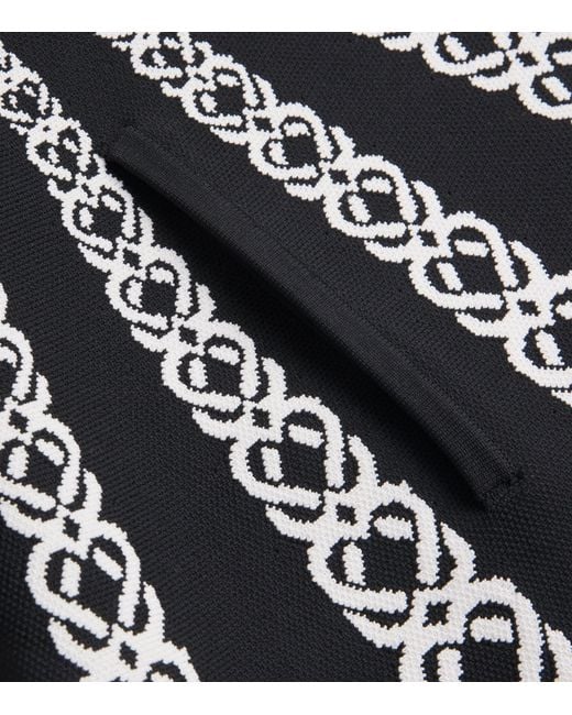 Maje Black Monogram-Jacquard Mini Dress
