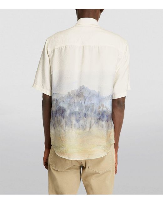 NN07 White Quinsy Landscape Shirt for men