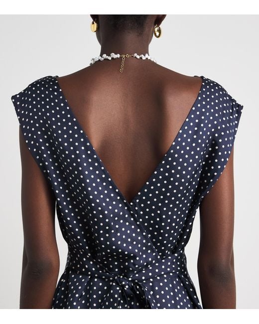 Doen Blue Silk-Blend Tahlia Mini Dress