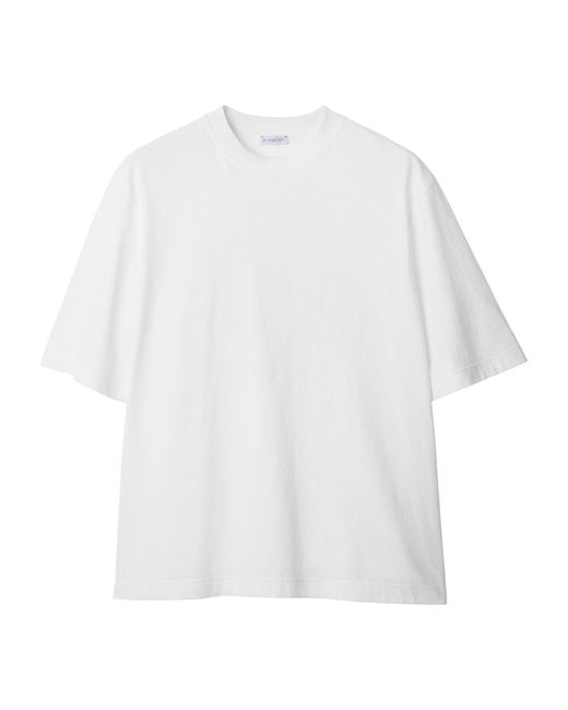 Burberry White Stretch-cotton Strawberry Print T-shirt for men