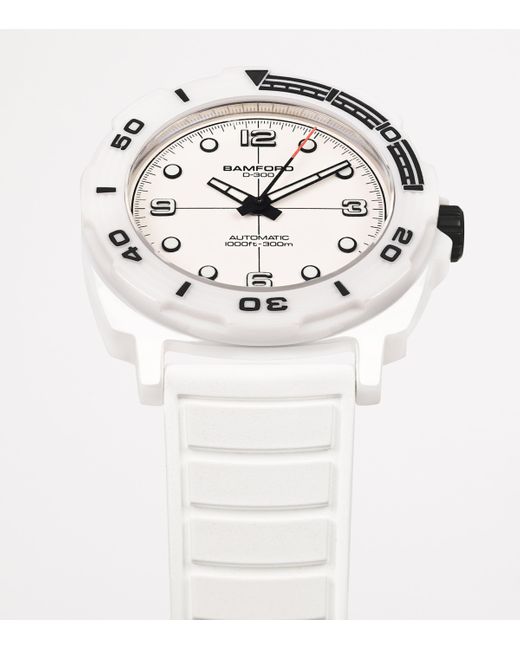 BAMFORD LONDON White Ceramic D-300 Dive Watch