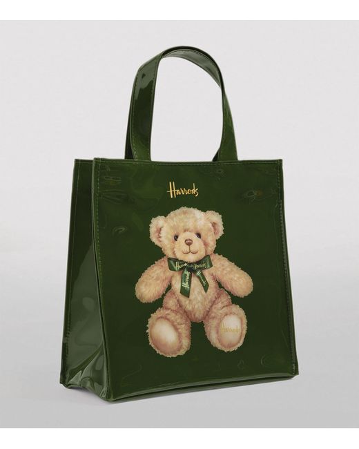 Harrods Green Small Jacob Bear Shopper Bag