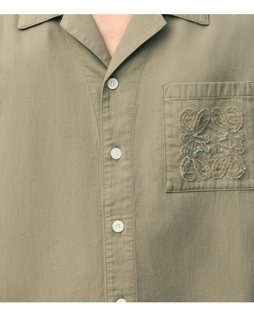 Loewe Green Cotton Anagram Shirt for men