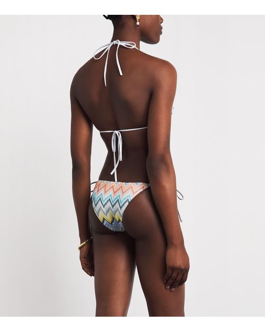 Missoni White Zigzag Triangle Bikini