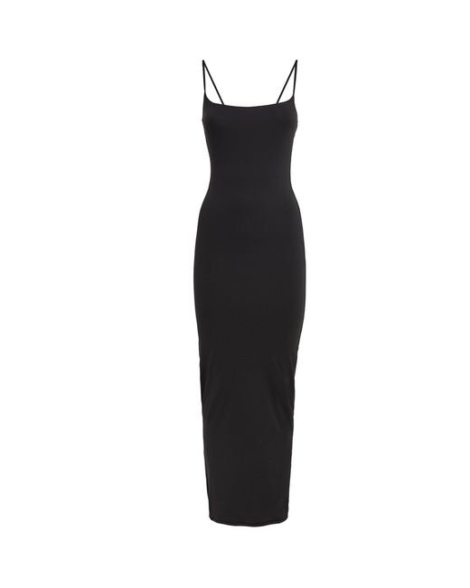 Skims Soft Lounge Long Slip Dress in Black | Lyst