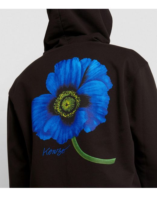KENZO Poppy Print Zip-up Hoodie in 