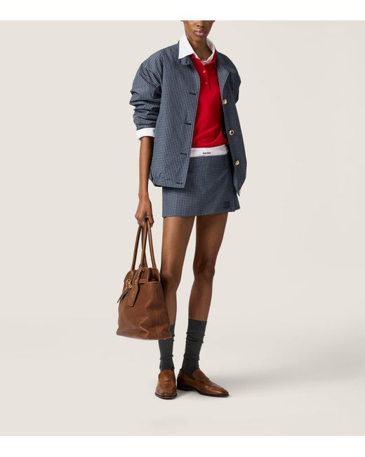 Miu Miu Red Wool Polo Sweater