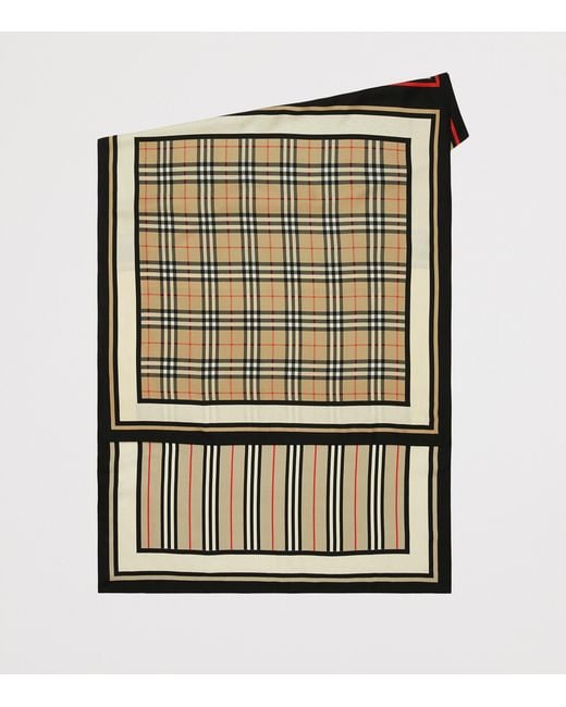 Burberry Metallic Silk Montage Scarf