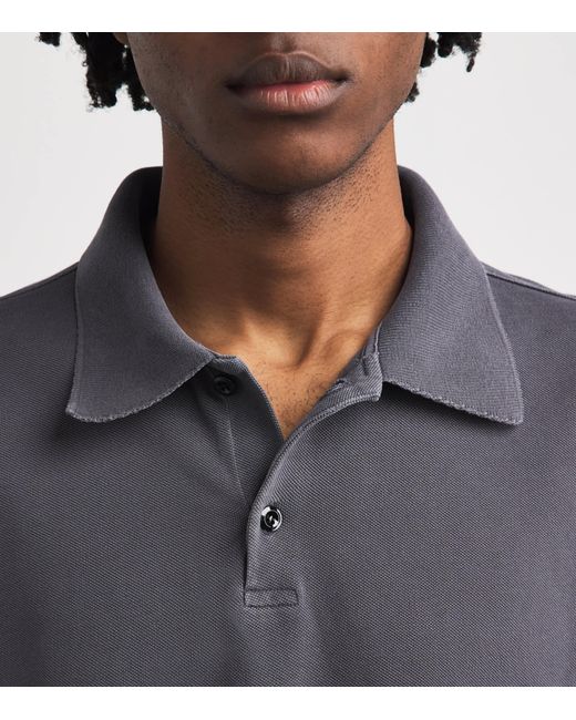 Agolde Blue Cotton Polo Shirt for men