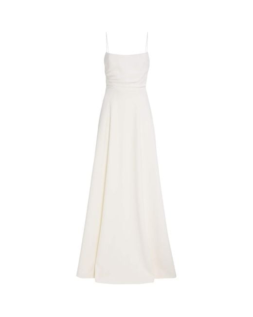 Rachel Gilbert White Crepe Arlington Gown