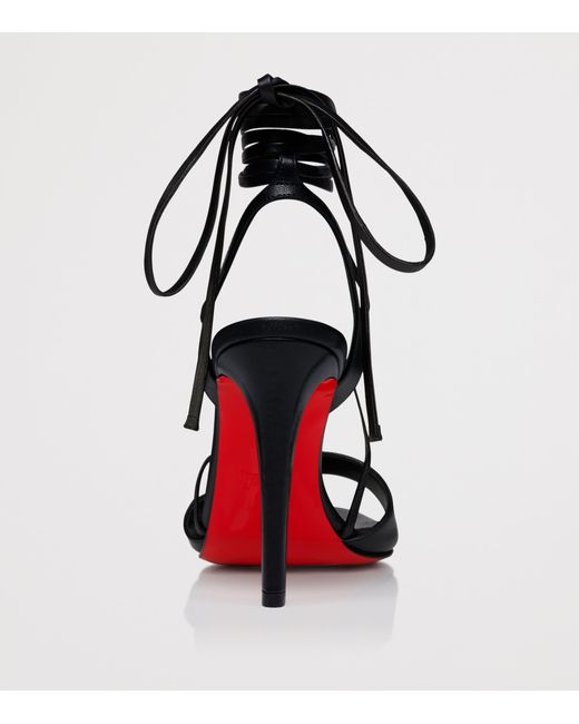 Christian Louboutin Black Fanny Randa Leather Sandals 100