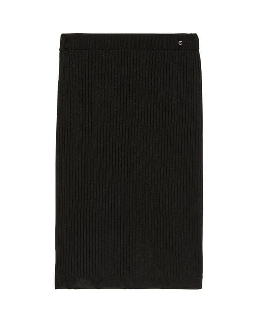 Gucci Black Rib-knit Mini Skirt