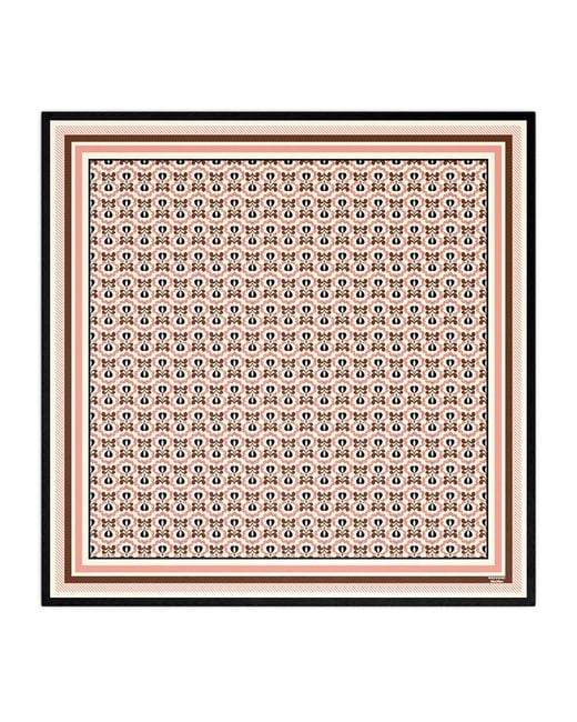 Weekend by Maxmara Black Silk Geometric Print Scarf
