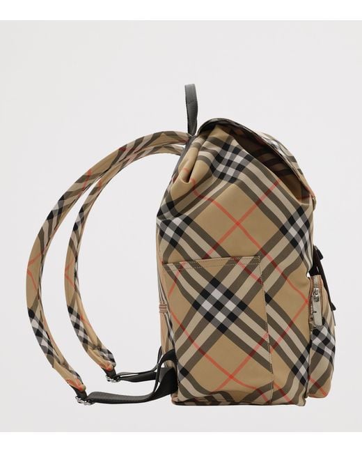 Burberry Metallic Check Print Backpack for men
