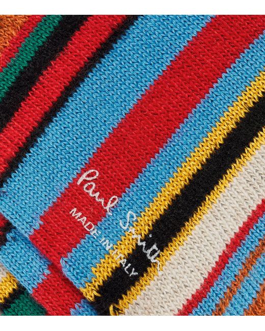 Paul Smith White Wool-blend Signature Stripe Socks for men