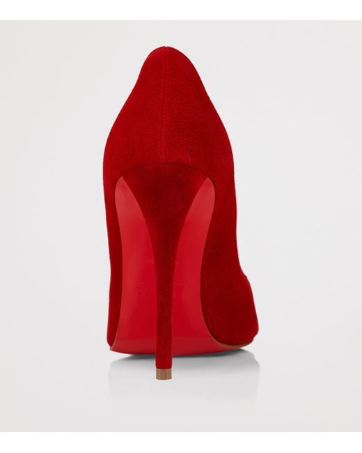 Christian Louboutin Red Miss Z 100 Suede Heels