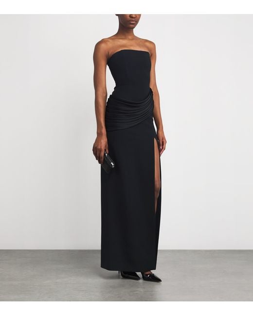 Sabina Bilenko Black Strapless Sage Gown