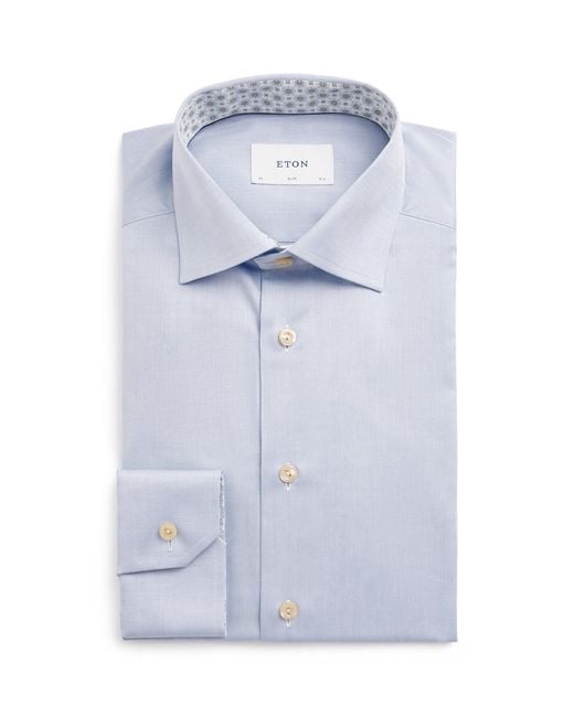 Eton of Sweden Blue Cotton Slim Fit Shirt for men