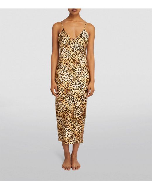 Gilda & Pearl Metallic Silk Golden Hollywood Slip Dress