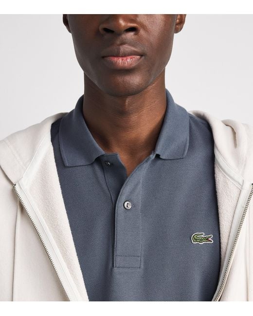 Lacoste Blue Cotton Original Polo Shirt for men