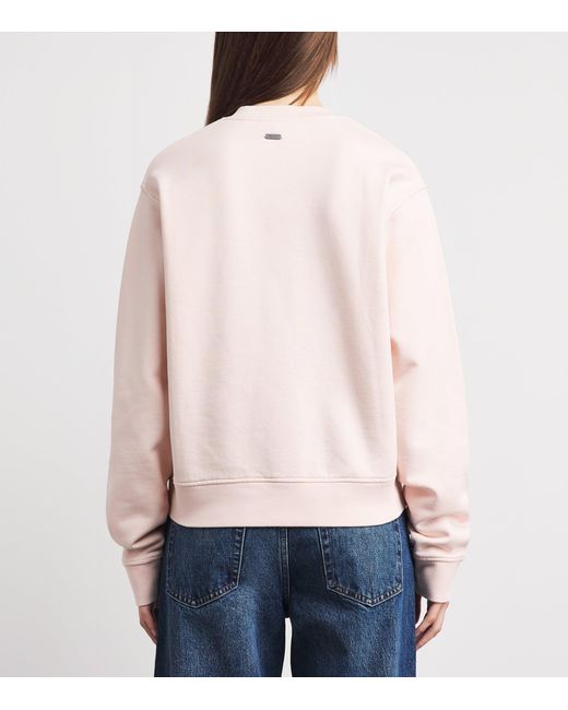 Barbour Pink Cotton Crew-Neck Sweatshirt