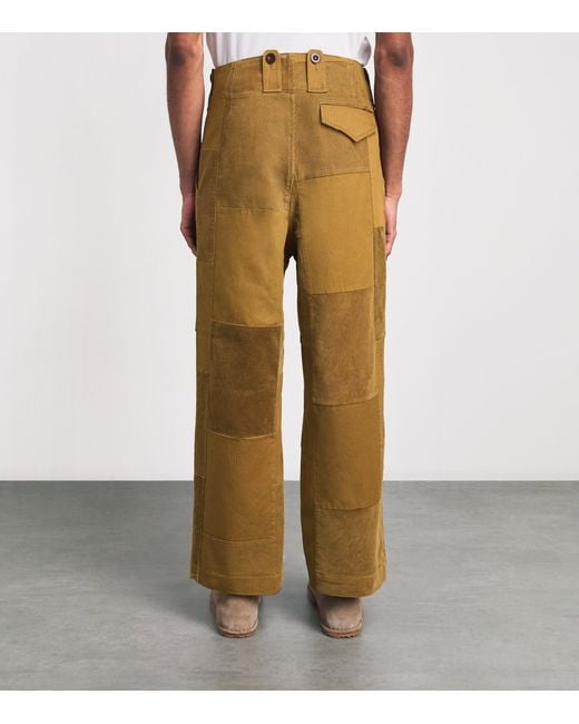 Junya Watanabe Natural Cotton Patchwork Trousers for men