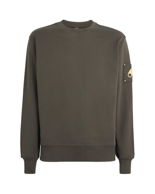 Moose Knuckles Green Cotton Snyder Sweatshirt for men