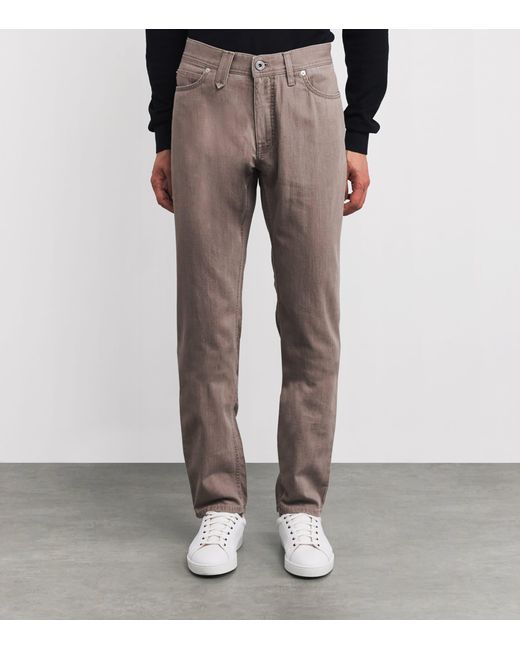 Brioni Gray Meribel Straight Jeans for men