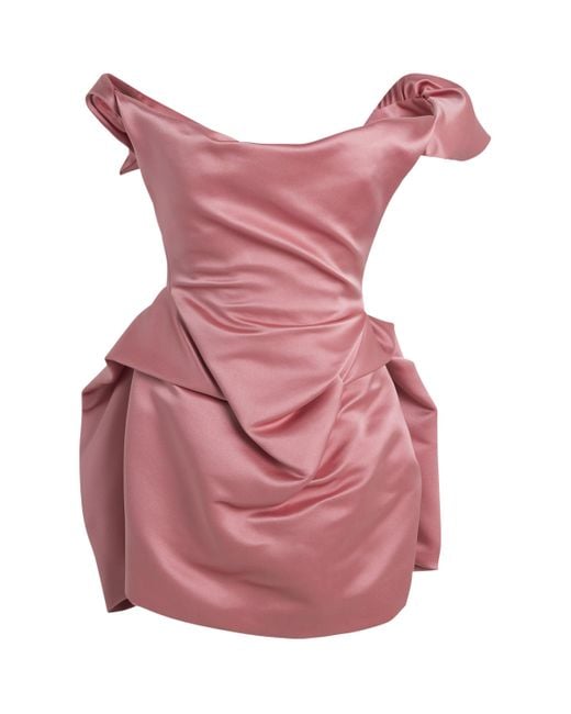 Vivienne Westwood Pink Silk Aurora Mini Dress