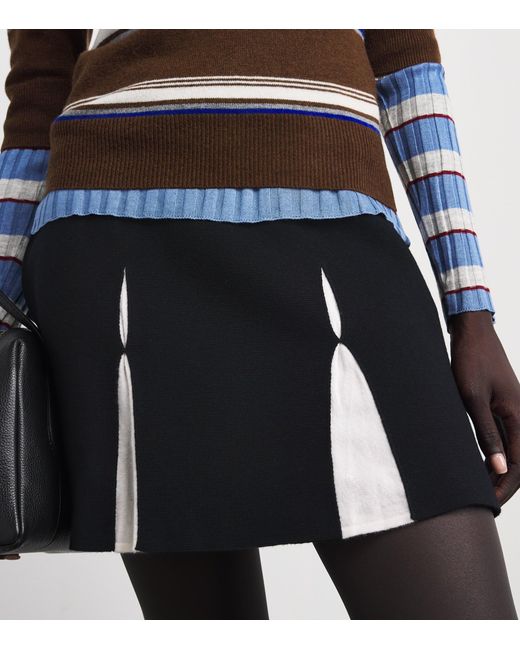 Claudie Pierlot Black Wool-Cotton Knit Mini Skirt