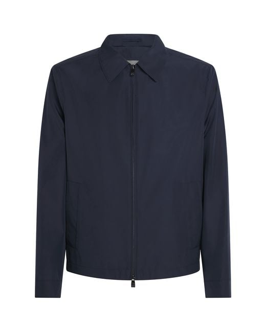 Corneliani Blue Zip-Up Jacket for men
