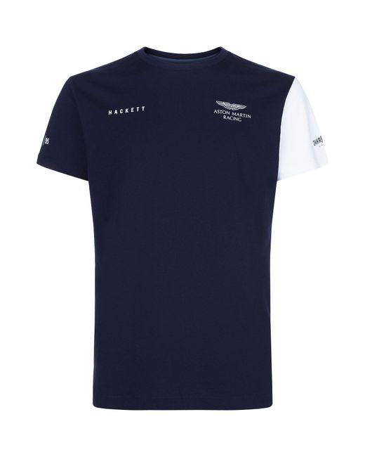 Hackett Blue Aston Martin Racing Contrast T-shirt for men