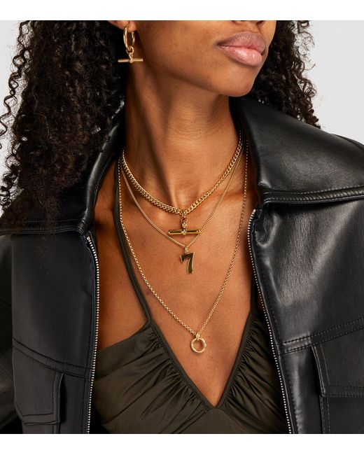 Tilly Sveaas Metallic Large-Plated T-Bar Hoop Earrings