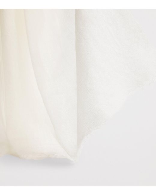 Eleventy White Cashmere Scarf