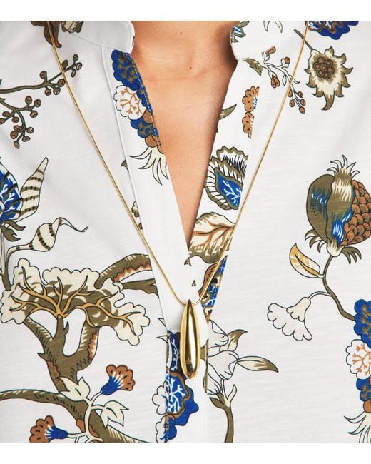 ME+EM White Floral Print Mini Dress