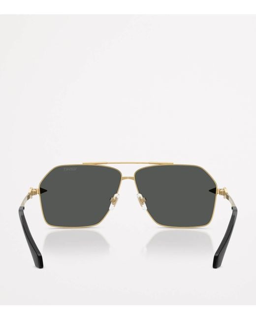 Versace Gray Pilot Sunglasses for men
