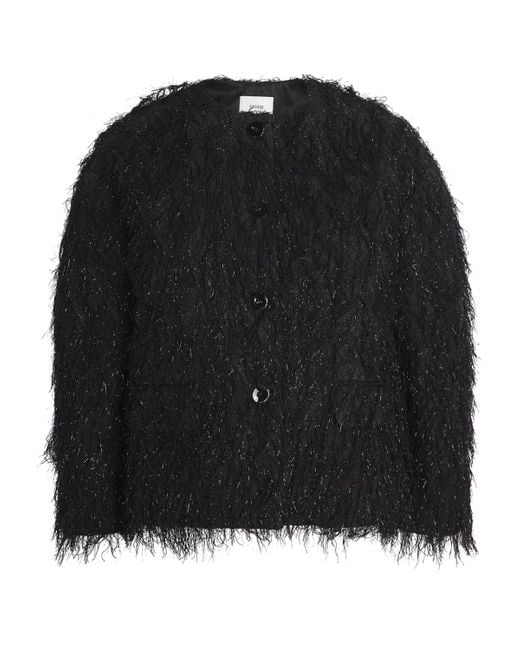Erdem Black Fil Coupé Cropped Jacket