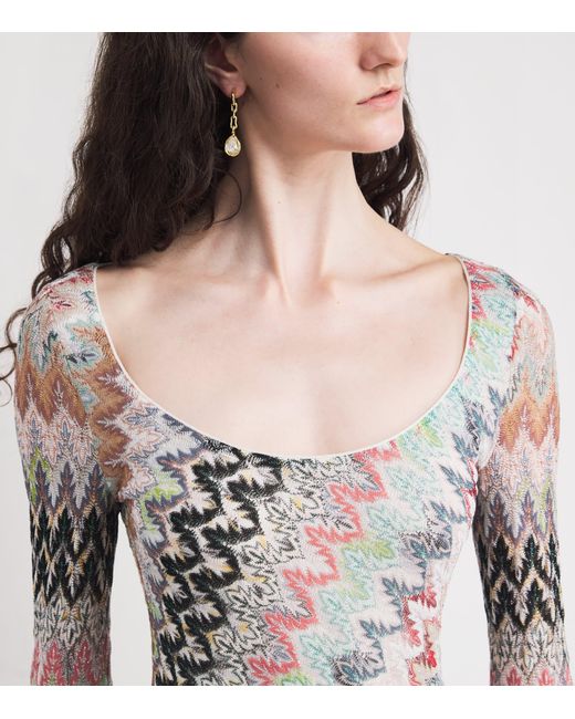 Missoni White Zigzag Maxi Dress